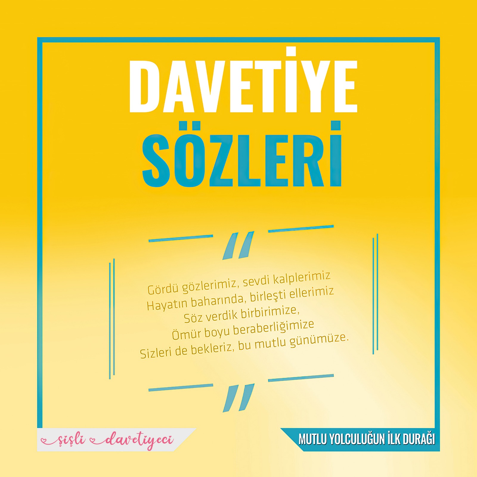 Davetiye Cümleleri