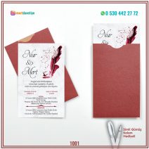Kapalı Bordo Zarflı Model – 1001