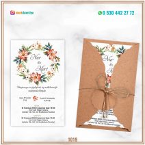 FK1019 KRAFT ZARFLI DAVETİYE MODELİ