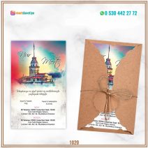 FK1020 KRAFT ZARFLI DAVETİYE MODELİ