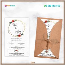 FK1030 KRAFT ZARFLI DAVETİYE MODELİ
