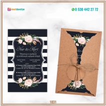 FK1031 KRAFT ZARFLI DAVETİYE MODELİ