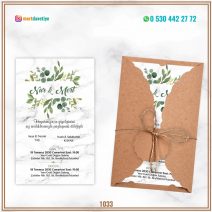 FK1033 KRAFT ZARFLI DAVETİYE MODELİ