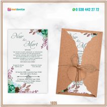 FK1035 KRAFT ZARFLI DAVETİYE MODELİ