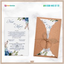FK1037 KRAFT ZARFLI DAVETİYE MODELİ