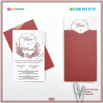 Kapalı Bordo Zarflı Model – 1047