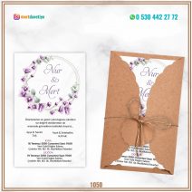 FK1050 KRAFT ZARFLI DAVETİYE MODELİ