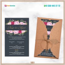FK1051 KRAFT ZARFLI DAVETİYE MODELİ