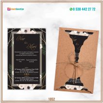 FK1052 KRAFT ZARFLI DAVETİYE MODELİ