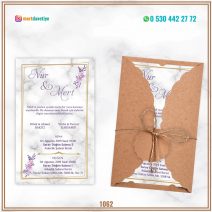 FK1062 KRAFT ZARFLI DAVETİYE MODELİ