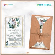 FK1063 KRAFT ZARFLI DAVETİYE MODELİ