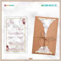 FK1064 KRAFT ZARFLI DAVETİYE MODELİ