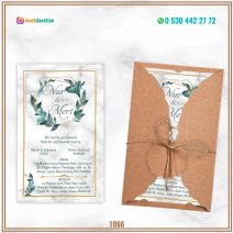 FK1066 KRAFT ZARFLI DAVETİYE MODELİ