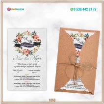 FK1069 KRAFT ZARFLI DAVETİYE MODELİ