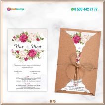 FK1075 KRAFT ZARFLI DAVETİYE MODELİ