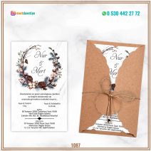 FK1087 KRAFT ZARFLI DAVETİYE MODELİ