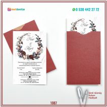 Kapalı Bordo Zarflı Model – 1087
