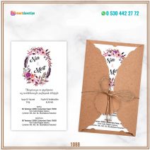 FK1088 KRAFT ZARFLI DAVETİYE MODELİ
