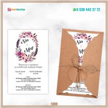 FK1089 KRAFT ZARFLI DAVETİYE MODELİ