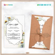 FK1091 KRAFT ZARFLI DAVETİYE MODELİ