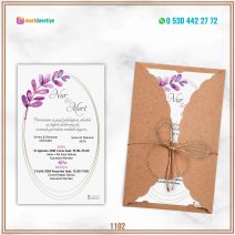FK1102 KRAFT ZARFLI DAVETİYE MODELİ