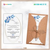 FK1103 KRAFT ZARFLI DAVETİYE MODELİ