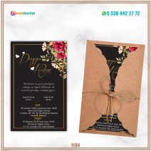 FK1104 KRAFT ZARFLI DAVETİYE MODELİ
