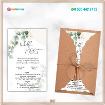 FK1107 KRAFT ZARFLI DAVETİYE MODELİ