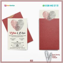Kapalı Bordo Zarflı Model – 832