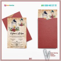 Kapalı Bordo Zarflı Model – 841