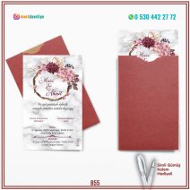 Kapalı Bordo Zarflı Model – 855
