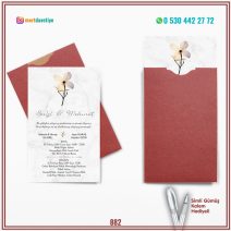 Kapalı Bordo Zarflı Model – 882
