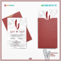 Kapalı Bordo Zarflı Model – 992