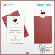 Kapalı Bordo Zarflı Model – 995
